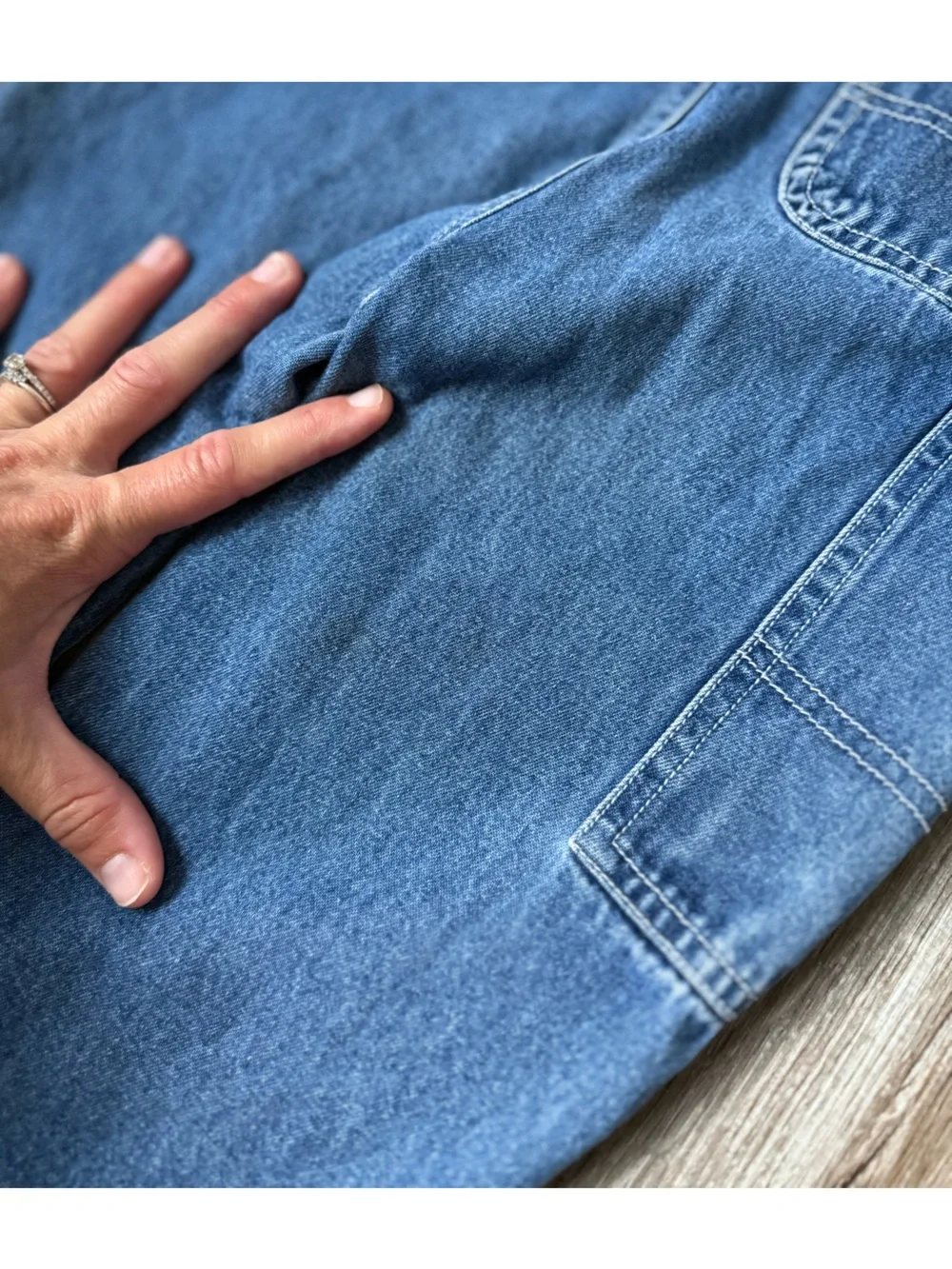 VTG 2003 GAP Denim Overalls Cargo Jeans Cotton Baby Size 18 - 24 Mo